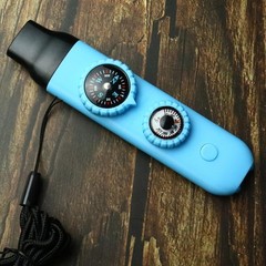 Survival Safety Whistle with Lanyard, Compass, Thermometer for Outdoor Sports