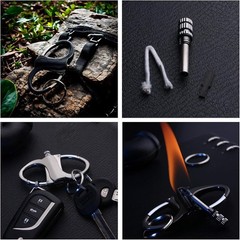 2 in 1 Portable Multitool Permanent Match Lighter Striker Fire Starter Survival