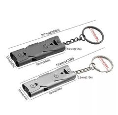 Stainless Steel 150 DB High-frequency Emergency Survival Whistle Keychain