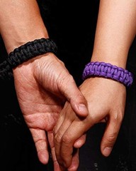 Paracord Survival Bracelets Braided Paracord Handmade Rope for black&purple