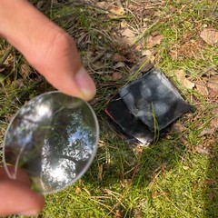 Glass Magnifying Lens Traditional Bushcraft Solar Fire Lighting & Char Cloth