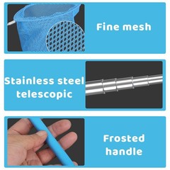 3 Pack Telescopic Fishing Net Pond Net Extendable Butterfly Net for Child…