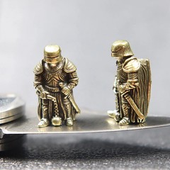 Armor Warrior EDC DIY Knife Beads Lanyard Pendants Vintage Color Brass