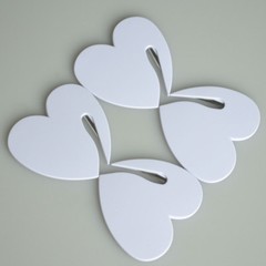 5pcs New White Mini Heart Seatbelt Cutter Emergency Knife Tool Car Necessities