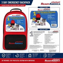 Emergency Survival Backpack Kit for 2 People 3 Days Food Water First Aid