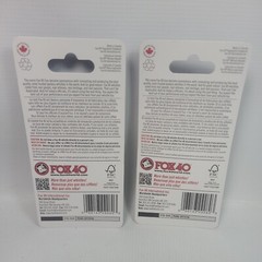 Lot of 2 – Fox 40 Pearl Safety Whistles – Pealess – 90dB – Sealed – Canada- READ