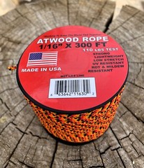 Rope 1/16″ x 300’ Atwood Utility Rope 100 lb. Tensile Strength – Fireball