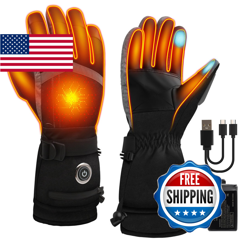 Svpro Heated Gloves For Men Women 5V 6000Mah Rechargeable Battery 3-Levels