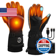Svpro Heated Gloves For Men Women 5V 6000Mah Rechargeable Battery 3-Levels