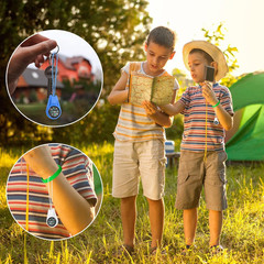 Mini Compass for Kids Keychain, Small Bulk Multi-Color Outdoor Camping Hiking…