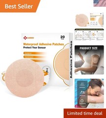 Hypoallergenic & Waterproof CGM Sensor Covers – Pack of 20 for Active Lifestyles