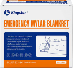 Emergency Blanket for Camping & Survival 30 Packs, 84″ L X 52″ W, Professional G