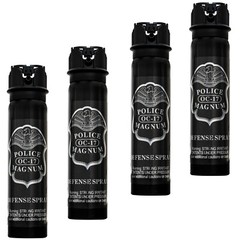 4 POLICE MAGNUM Pepper Spray Self Defense 5oz FlipTop Fogger Security Protection