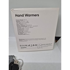 U-miss Rechargeable Hand Warmers 2 Pack Black Portable Power Bank Heat Therapy