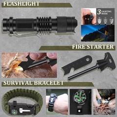 Survival Kit 14 in 1 Emergency Gear Camping Hiking Wilderness Adventures
