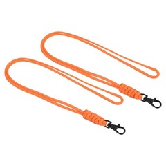Paracord Lobster Lanyard Closure 19″, 2pc Keychain Necklace, Orange
