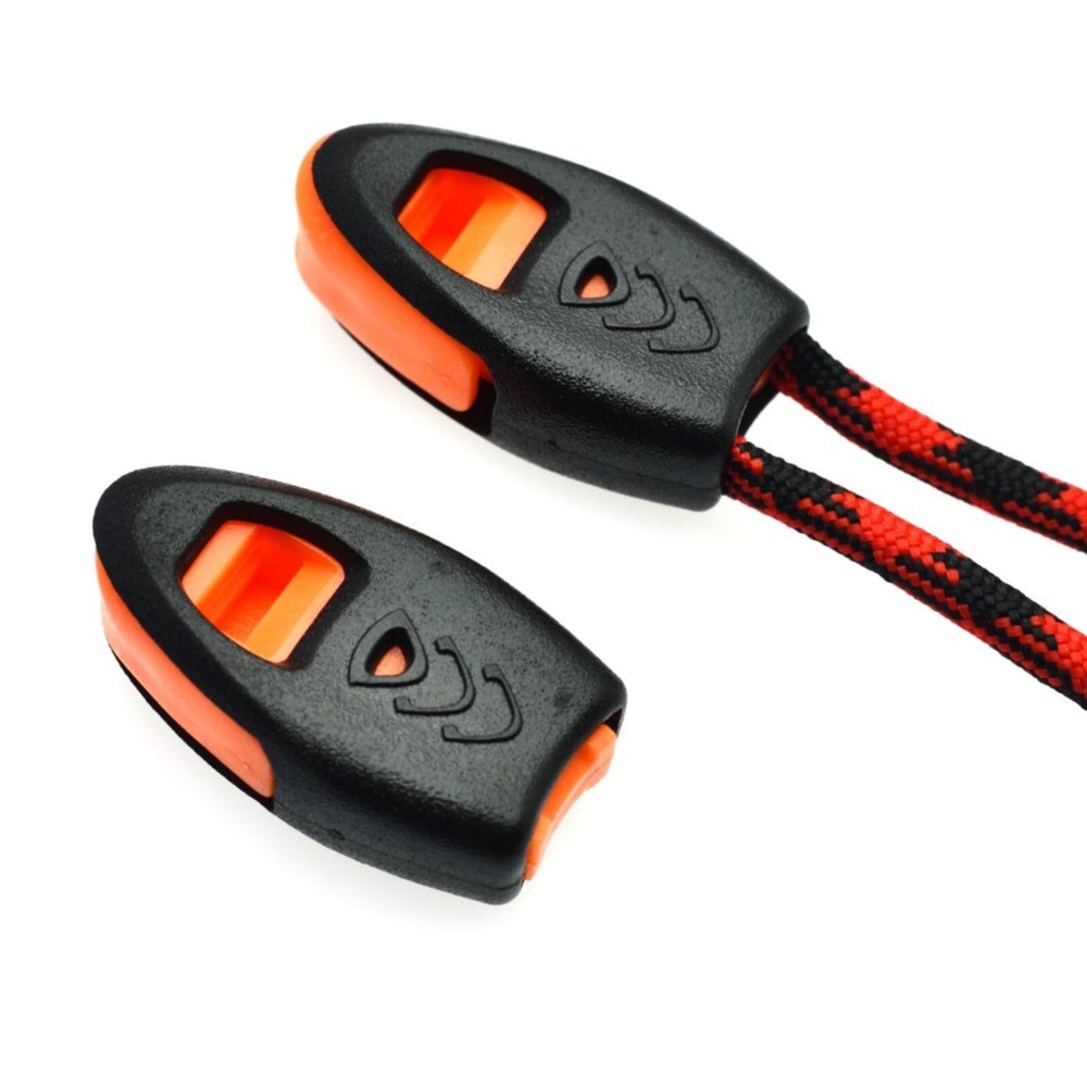 4x Emergency Zipper Whistle Pulls Loud, Military, Bushcraft, Survival Zip Pulls