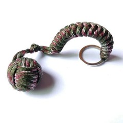 Paracord Monkey Fist Style Keychain Outdoor Hiking Accessory