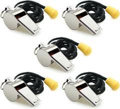 Whistle, Sports Whistles with Lanyard, Loud Crisp Sound Whistle Bulk Ideal for C