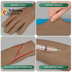 Ultrassist Phlebotomy Practice Arm Kit Dark Skin, IV for Nursing…