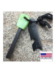 Flintsupplystore Glow-In-The-Dark Survival Fire Starter, 15,000 Strike Ferro Rod