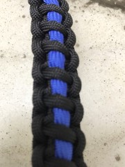 Thin Blue Line Paracord Bracelet Made By CA Peace Officer