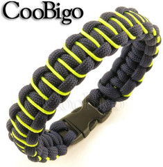 Coobigo 5/8″ Compass Whistle Buckle Plastic Paracord Bracelet Outdoor Camping Em