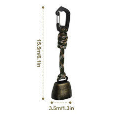 1PC Outdoor Repellent Bear Bell Camping Retro PU Wind Chime Keychain Accessories