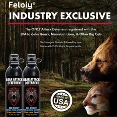 Feloiy Bear Repellent Spray Self Defense Security Protection 16 oz 35 Ft