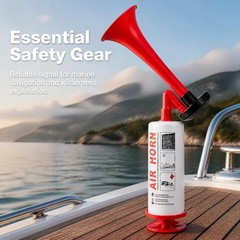 Handheld Air Horn Manual Pump Safety Horn Boat Camping Sports Emergency No Gas