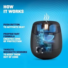 Thermacell Patio Shield Mosquito Repellent E-Series Rechargeable Reper w/ Refill