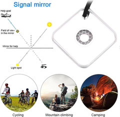 Outdoor Field Survival Signal Mirror Sunlight Reflector for Hiking Camping Emerg
