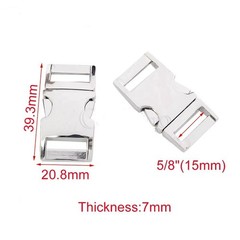 Metal 10mm 15mm 20mm 25mm Side Release Buckle Clasp for Paracord Bracelet