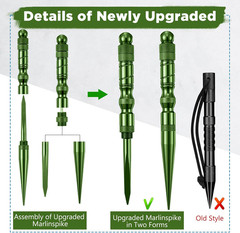 12 Pcs 2026 Update Paracord FID Knotter Tools Set Stainless Steel Marlinspike Se