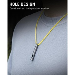 Titanium Emergency Safety Whistle 120dB Loud Outdoor Survival Whistle with