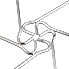 Tent Pegs – 18Pcs Aluminium Stakes with Hook – 7’’ Silver 18pcs