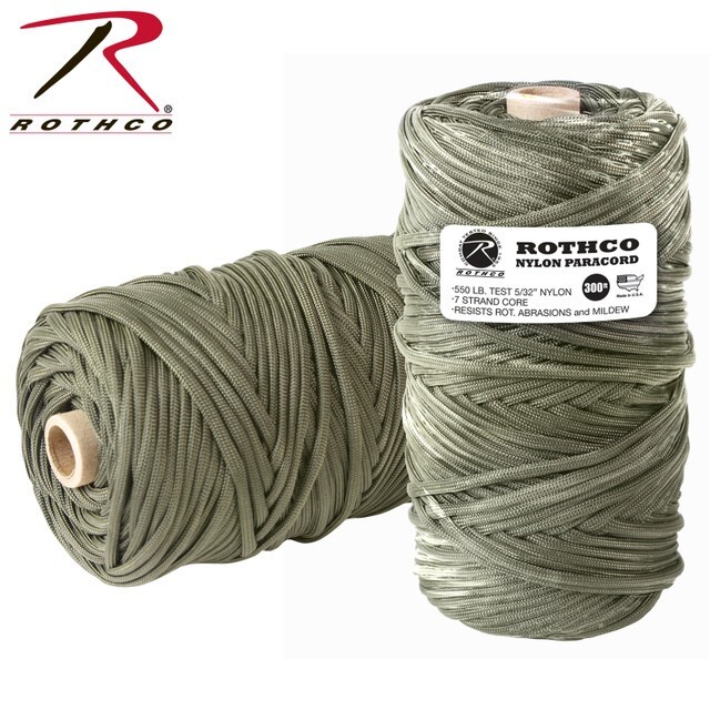 Rothco Nylon Paracord 550lb 300 Ft Tube – Olive Drab