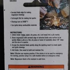 Silver Magnesium Fire Starter Lightweight Waterproof Camping Hiking
