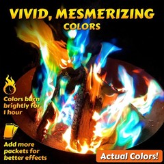 HGD (6 Pack) Magic Campfire Fire Color Changing Packets for Fire Pit, Indoor/Out