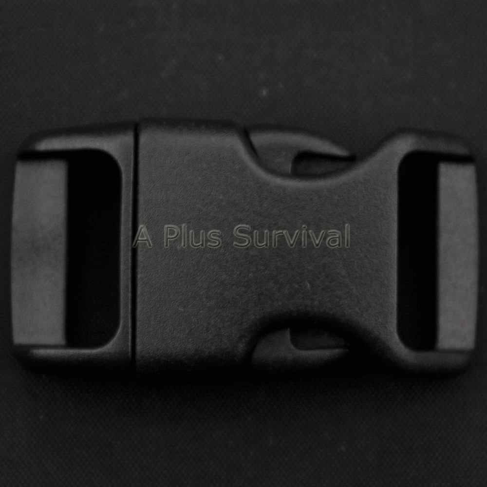 Lot of 500 – Black 5/8″ Quick Release Curved Buckle Paracord Survival Bracelets