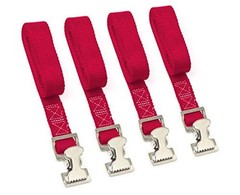 1in x 4ft Utility Lashing Strap – Made in USA – 150 lb. 1 inch 1in 4-Pack, RED