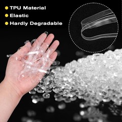 50 Pcs Clear Rubber Bands 200x5mm (Perimeter x Width) 200*5MM, transparent
