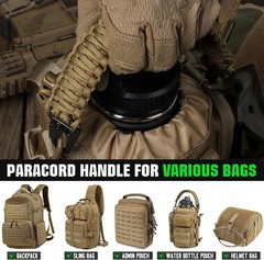 Tactical Paracord Handle，9-Core Weaving Paracord Strap for Bag Strap Replacement