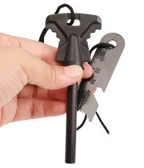 2pc Fire Starter Flint Steel Striker Survival Kit Ferro Rod Camping Outdoor Tool