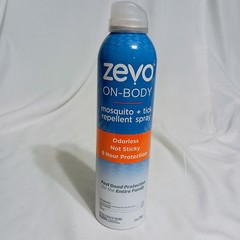 Zevo On-Body Mosquito + Tick Repellent Odorless Spray 6 Oz-8hr Protection, New