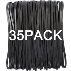 AMUU Rubber Bands Garbage Can Black 12inch Large 35 Black-35 Pieces