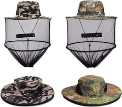 2 Pack Mosquito Head Net Hats with UPF 30 Sun Protection for Outdoor Lovers