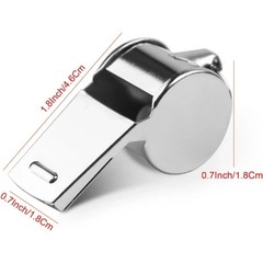 24-Pack Stainless Steel Whistles with Lanyards – Loud, Clear Sound for Coaches,