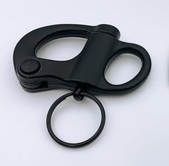 Black Swivel Eye Snap Shackle Quick Release Marine Clip 316 Stainless Steel