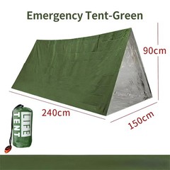 Survival Tent Kit – 2-Person Mylar Thermal Shelter, Waterproof Windproof Reus…